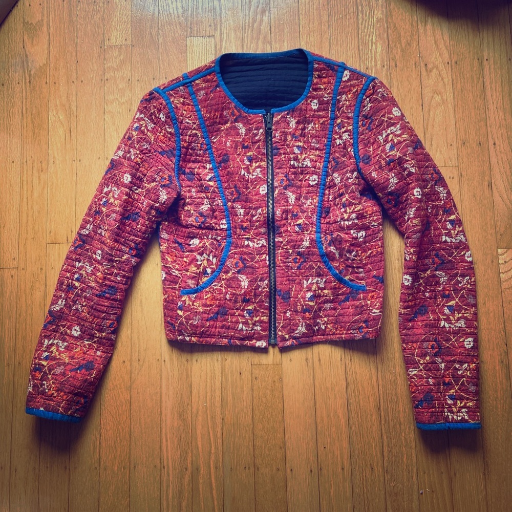Vintage quilted crop jacket